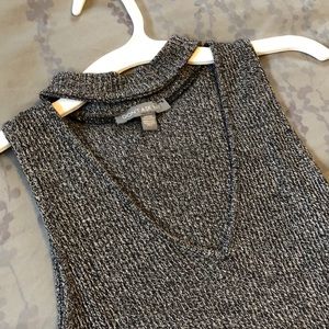 DON’T ASK WHY GRAY MARBLED SWEATER DRESS